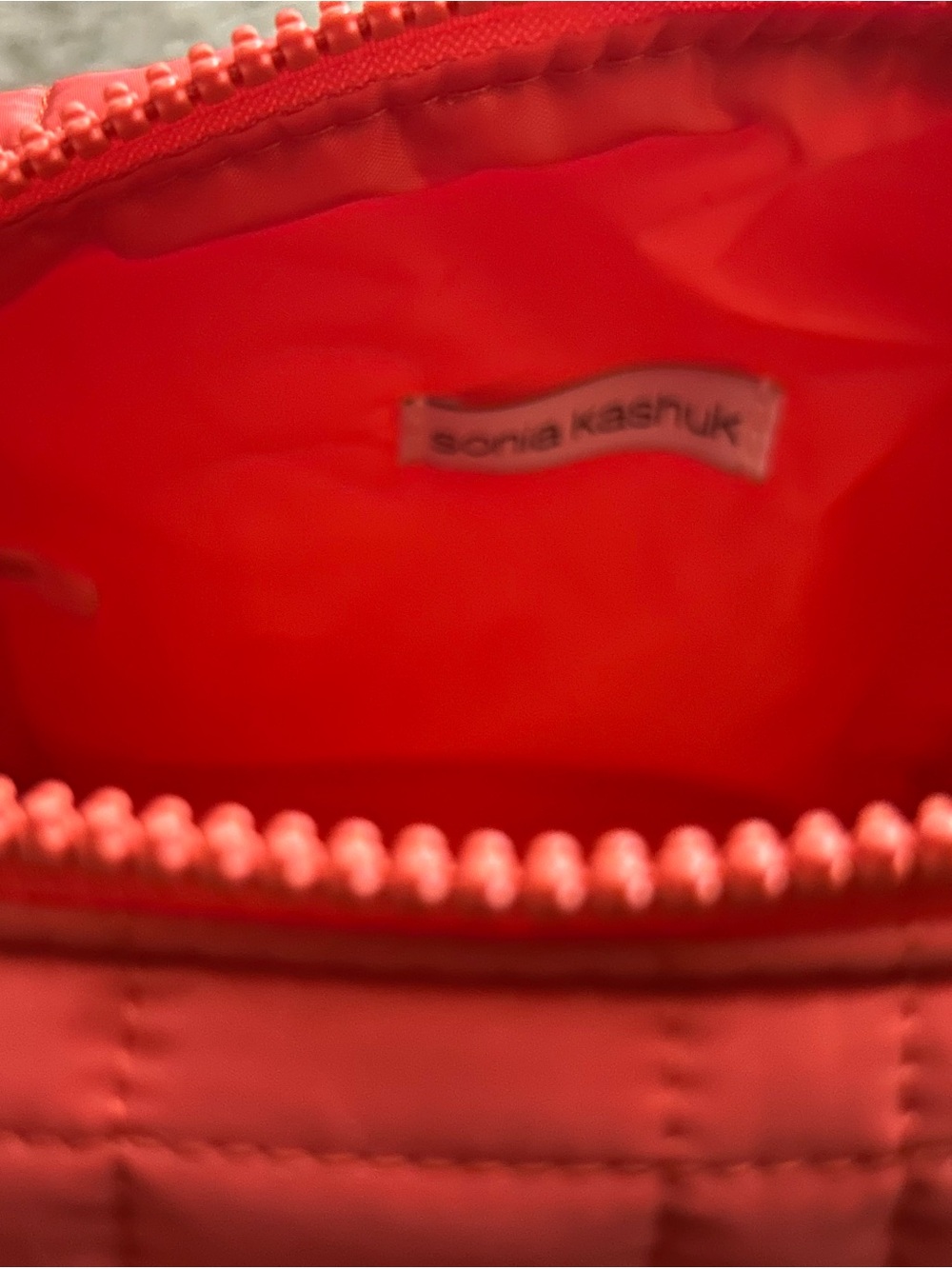Sonia Kashuk Coral Quilted Makeup bag